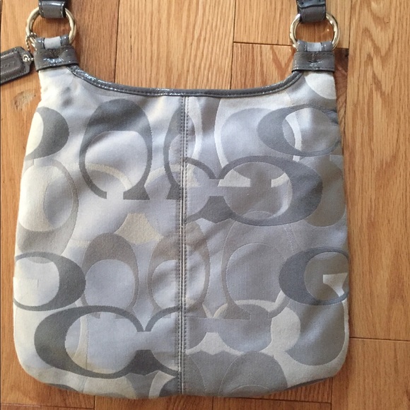 Coach Signature C Sateen & Leather Crossbody Bag - Picture 2 of 5